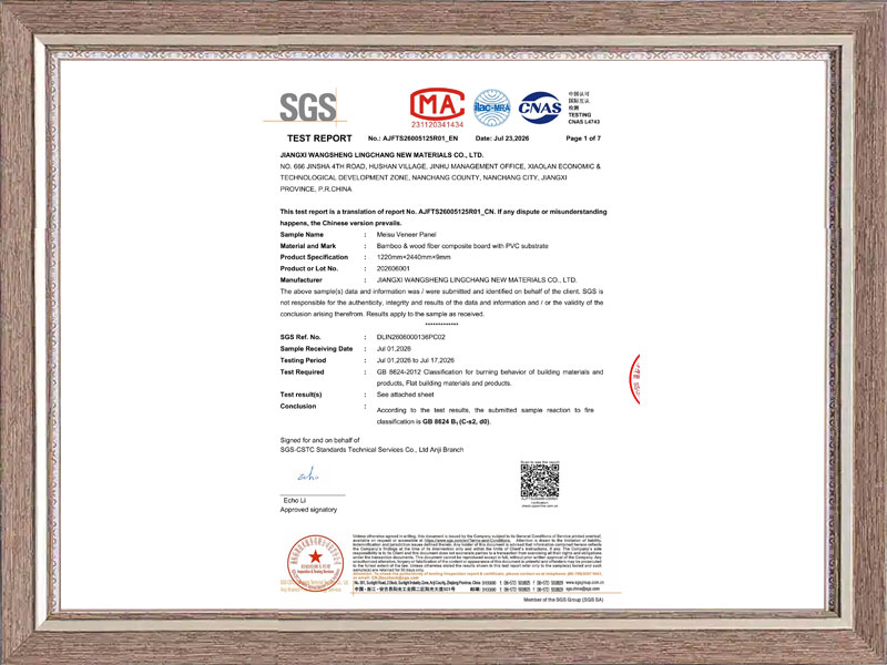 B1 fire-retardant test report
