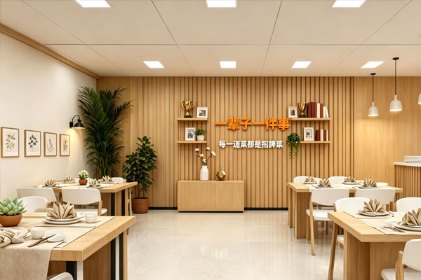 Commercial interiors with WPC wall panels
