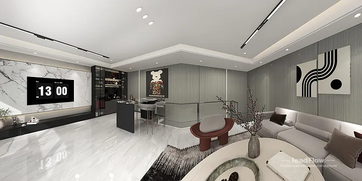 WPC Wall Panel Interior Project Design in Hangzhou | Elegant Interior in Shangcheng District, Hangzhou, China - photo 2