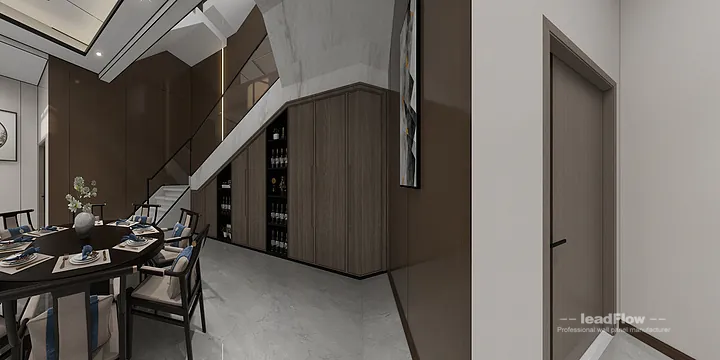 Hangzhou Villa Wall Panel Design | WPC Wall Cladding Premium Interior in Shangcheng District, Hangzhou, China - photo 17