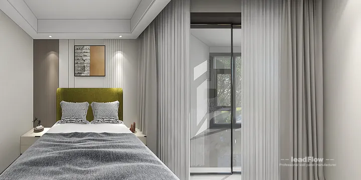 Hangzhou Apartment Featuring WPC Interior Panel | Master Bedroom Walls in Shangcheng District, Hangzhou, China - photo 3
