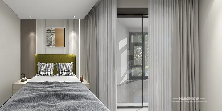 Hangzhou Apartment Featuring WPC Interior Panel | Master Bedroom Walls in Shangcheng District, Hangzhou, China - photo 4