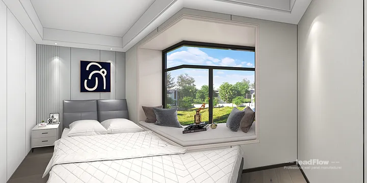 Hangzhou Apartment Featuring WPC Interior Panel | Master Bedroom Walls in Shangcheng District, Hangzhou, China - photo 8