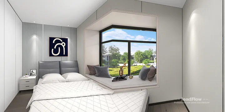 Hangzhou Apartment Featuring WPC Interior Panel | Master Bedroom Walls in Shangcheng District, Hangzhou, China - photo 9