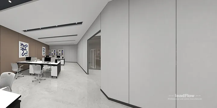 Hangzhou Commercial Space Interior with WPC Interior Panel &mdash; Office Accent in Shangcheng District, Hangzhou, China - photo 1