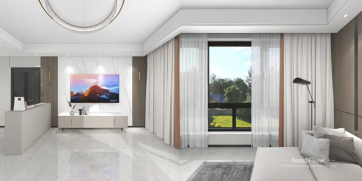 Hangzhou Apartment Renovation with WPC Interior Panel | bedroom1 Idea in Shangcheng District, Hangzhou, China - photo 6