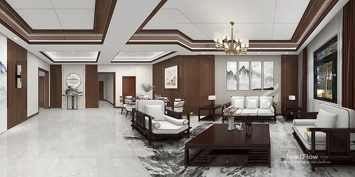 WPC Interior Panel Design Case: Liu's Hangzhou Villa in Shangcheng District, Hangzhou, China - photo 13