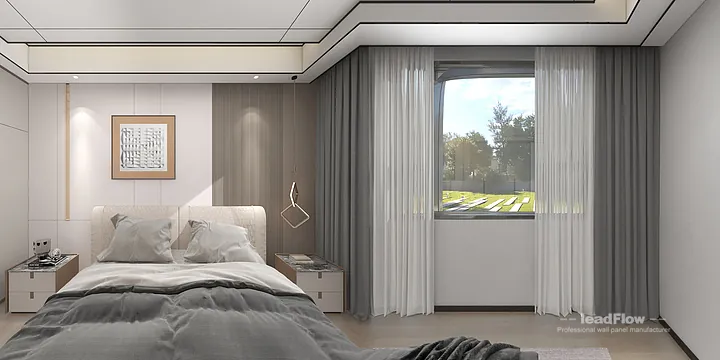 WPC Cladding Villa Case Study in Hangzhou | Stylish guest bedroom in Shangcheng District, Hangzhou, China - photo 2