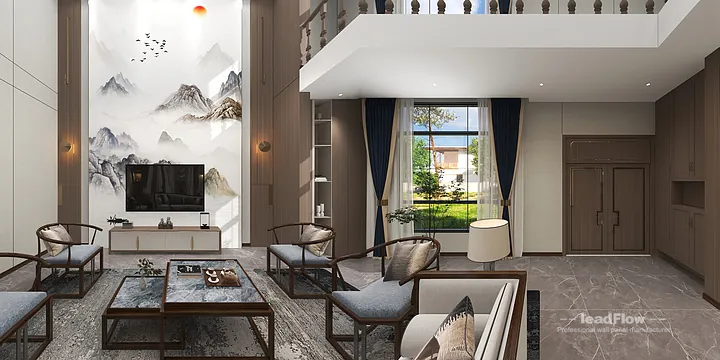 WPC Wall Panel Apartment Design in Hangzhou | Elegant Interior in Shangcheng District, Hangzhou, China - photo 1