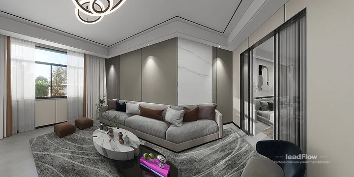 Stylish Apartment Interior in Hangzhou using WPC Interior Panel in Shangcheng District, Hangzhou, China - photo 2