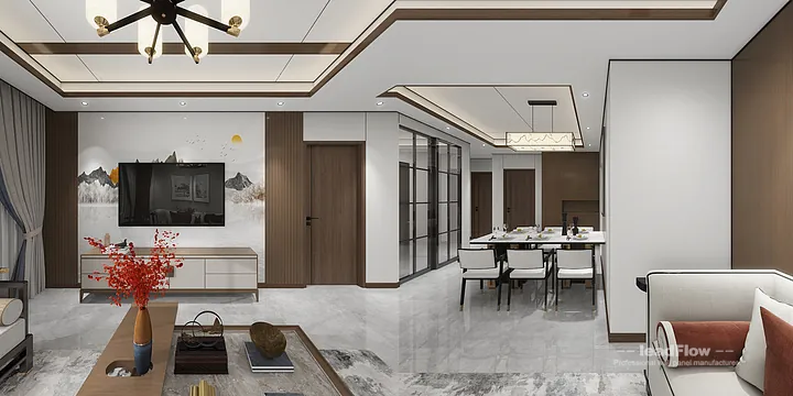 Contemporary Apartment in Hangzhou Featuring WPC Wall Panel in Shangcheng District, Hangzhou, China - photo 6