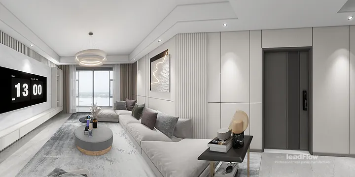 WPC Wall Cladding Apartment Inspiration in Nanchang &mdash; Elegant Design in Donghu District, Nanchang, China - photo 11