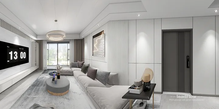 WPC Wall Cladding Apartment Inspiration in Nanchang &mdash; Elegant Design in Donghu District, Nanchang, China - photo 15