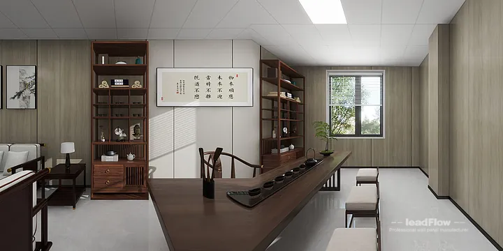 Hangzhou Commercial Space Featuring WPC Cladding | foyer Walls in Shangcheng District, Hangzhou, China - photo 8