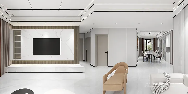 WPC Wall Panel Apartment Case Study in Hangzhou | Warm Living-Dining Room in Shangcheng District, Hangzhou, China - photo 10