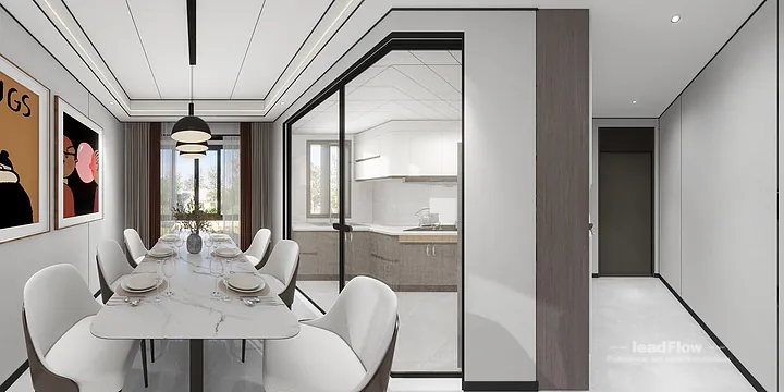 WPC Wall Panel Apartment Case Study in Hangzhou | Warm Living-Dining Room in Shangcheng District, Hangzhou, China - photo 6