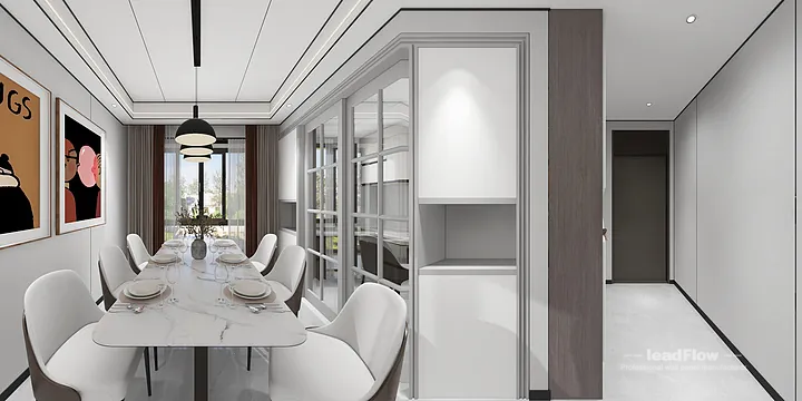 WPC Wall Panel Apartment Case Study in Hangzhou | Warm Living-Dining Room in Shangcheng District, Hangzhou, China - photo 9