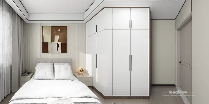 WPC Cladding Apartment Case Study in Hangzhou | Modern bedroom1 in Shangcheng District, Hangzhou, China - photo 2