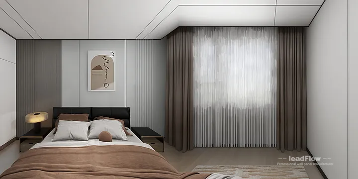 WPC Cladding Apartment Case Study in Hangzhou | Modern bedroom1 in Shangcheng District, Hangzhou, China - photo 3