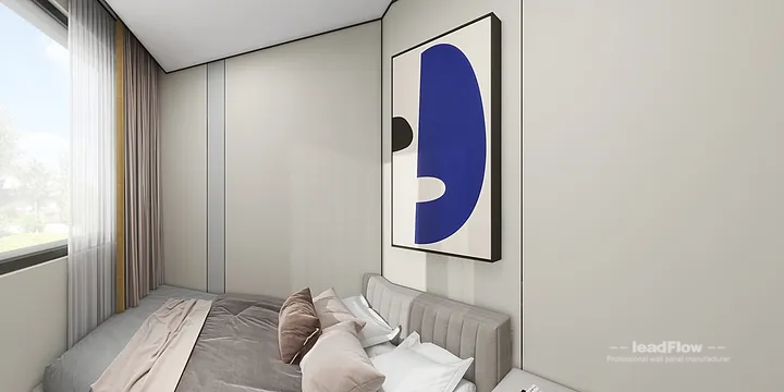 WPC Cladding Apartment Case Study in Hangzhou | Modern bedroom1 in Shangcheng District, Hangzhou, China - photo 4