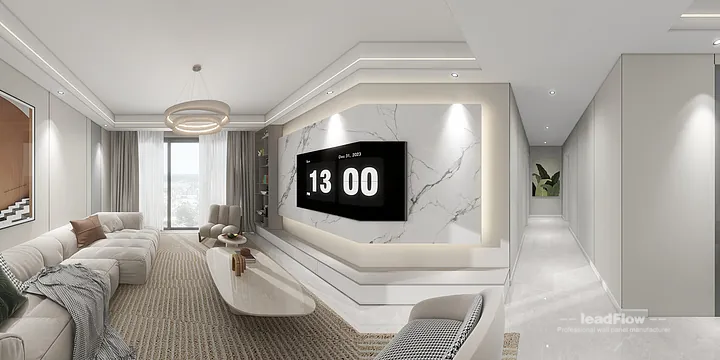 Elegant Apartment in Hangzhou Featuring WPC Wall Cladding in Shangcheng District, Hangzhou, China
