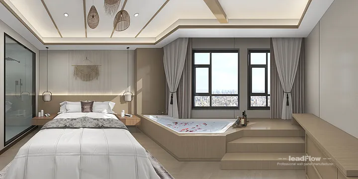 Hangzhou Hotel Renovation with WPC Interior Panel | single room Idea in Shangcheng District, Hangzhou, China - photo 8