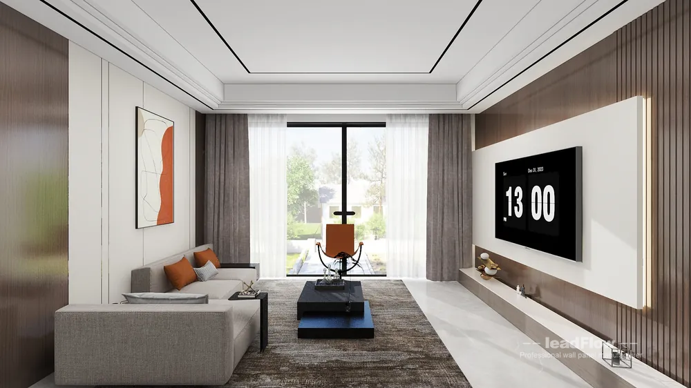WPC Cladding Interior Project Design in Hangzhou | Modern Interior in Shangcheng District, Hangzhou, China