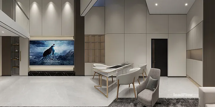 Hangzhou Interior Project Featuring WPC Interior Panel | media room Walls in Shangcheng District, Hangzhou, China - photo 4