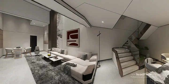 Hangzhou Interior Project Featuring WPC Interior Panel | media room Walls in Shangcheng District, Hangzhou, China - photo 5