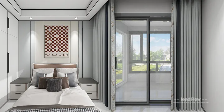 Hangzhou Apartment Featuring WPC Wall Panel | guest bedroom Walls in Shangcheng District, Hangzhou, China - photo 3