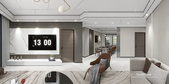Contemporary WPC Cladding Project: Hangzhou Apartment Interior in Shangcheng District, Hangzhou, China