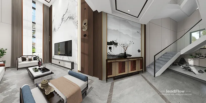 Elegant Villa Interior in Hangzhou using WPC Interior Panel in Shangcheng District, Hangzhou, China - photo 13