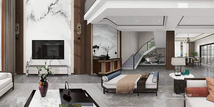 Elegant Villa Interior in Hangzhou using WPC Interior Panel in Shangcheng District, Hangzhou, China - photo 18
