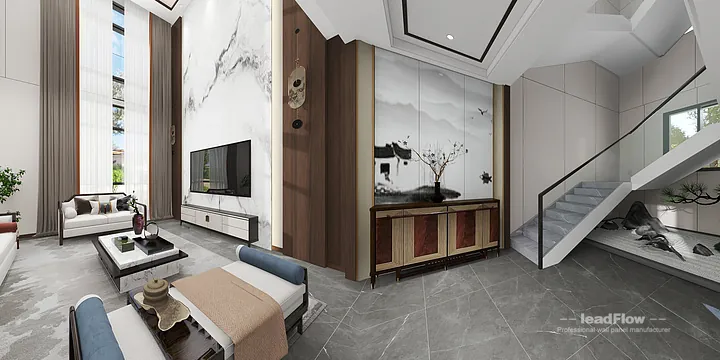 Elegant Villa Interior in Hangzhou using WPC Interior Panel in Shangcheng District, Hangzhou, China - photo 22