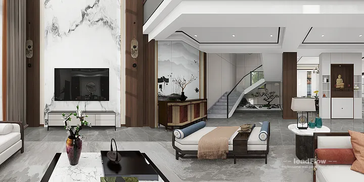 Elegant Villa Interior in Hangzhou using WPC Interior Panel in Shangcheng District, Hangzhou, China - photo 25