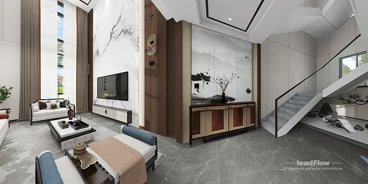 Elegant Villa Interior in Hangzhou using WPC Interior Panel in Shangcheng District, Hangzhou, China - photo 29