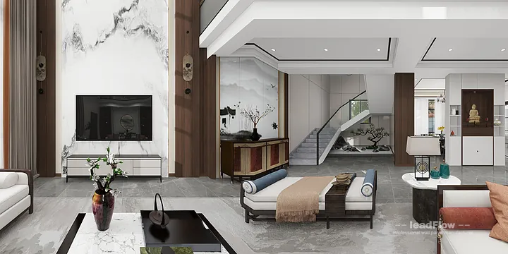 Elegant Villa Interior in Hangzhou using WPC Interior Panel in Shangcheng District, Hangzhou, China - photo 31