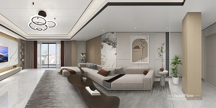 Contemporary Apartment Interior in Hangzhou using WPC Cladding in Shangcheng District, Hangzhou, China