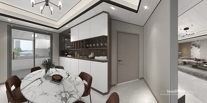 Contemporary Apartment Interior in Hangzhou using WPC Cladding in Shangcheng District, Hangzhou, China - photo 6
