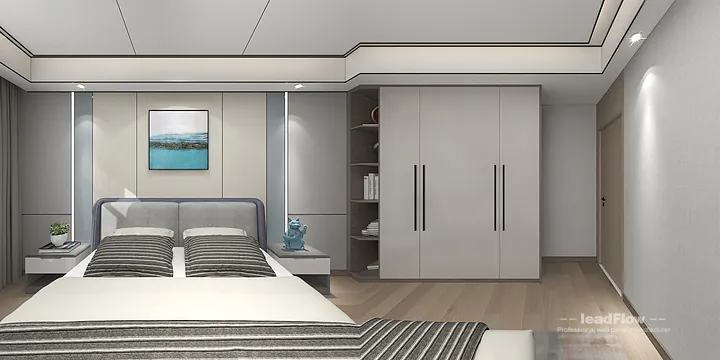 Pan's Hangzhou Apartment with WPC Wall Panel &mdash; Modern in Shangcheng District, Hangzhou, China - photo 2