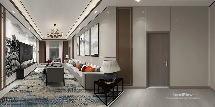 Hangzhou Apartment Interior with WPC Wall Cladding &mdash; girl room Accent in Shangcheng District, Hangzhou, China