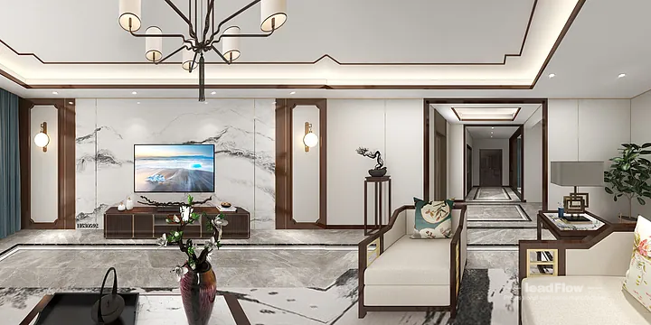 Hangzhou Apartment Interior with WPC Interior Panel &mdash; Dining Room Accent in Hangzhou, China - photo 4