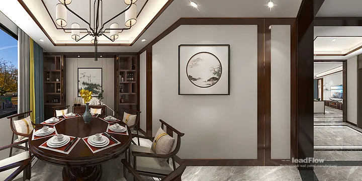 Hangzhou Apartment Interior with WPC Interior Panel &mdash; Dining Room Accent in Hangzhou, China - photo 7