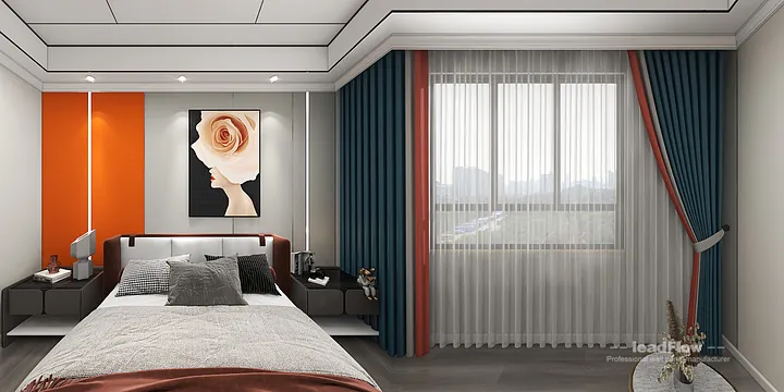 Hangzhou Apartment Renovation with WPC Interior Panel | bedroom2 Idea in Hangzhou, China - photo 2
