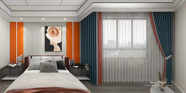 Hangzhou Apartment Renovation with WPC Interior Panel | bedroom2 Idea in Hangzhou, China - photo 3