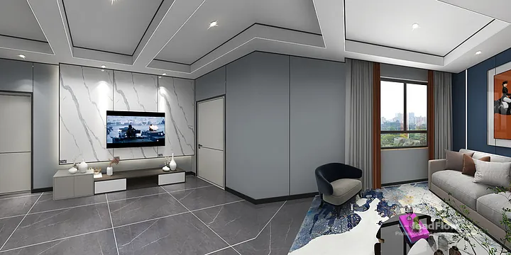 Hangzhou Apartment Renovation with WPC Interior Panel | bedroom2 Idea in Hangzhou, China - photo 8