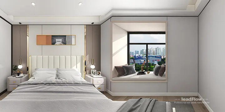 Hangzhou Apartment Interior with WPC Cladding &mdash; Living-Dining Room Accent in Hangzhou, China - photo 1