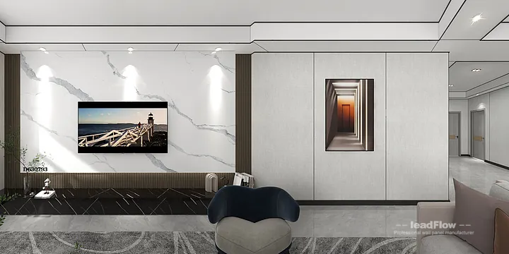 WPC Wall Panel Apartment Case Study in Hangzhou | Stylish Living-Dining Room in Hangzhou, China - photo 2