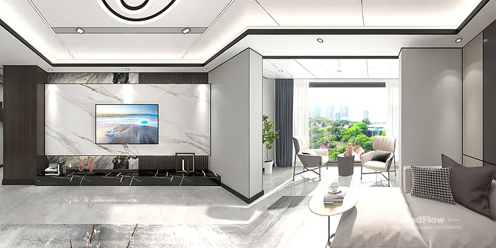 WPC Wall Panel Apartment Case Study in Nanchang | Modern Master Bedroom in Donghu District, Nanchang, China - photo 12