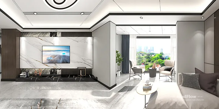 WPC Wall Panel Apartment Case Study in Nanchang | Modern Master Bedroom in Donghu District, Nanchang, China - photo 14
